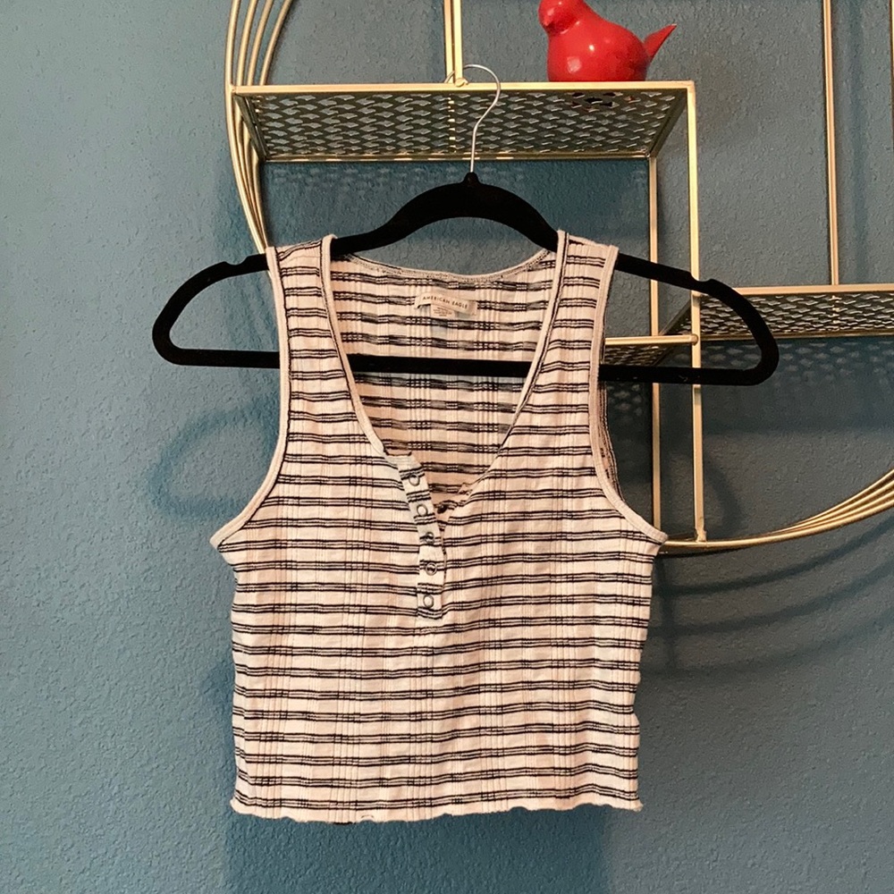 American Eagle striped crop top